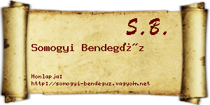 Somogyi Bendegúz névjegykártya